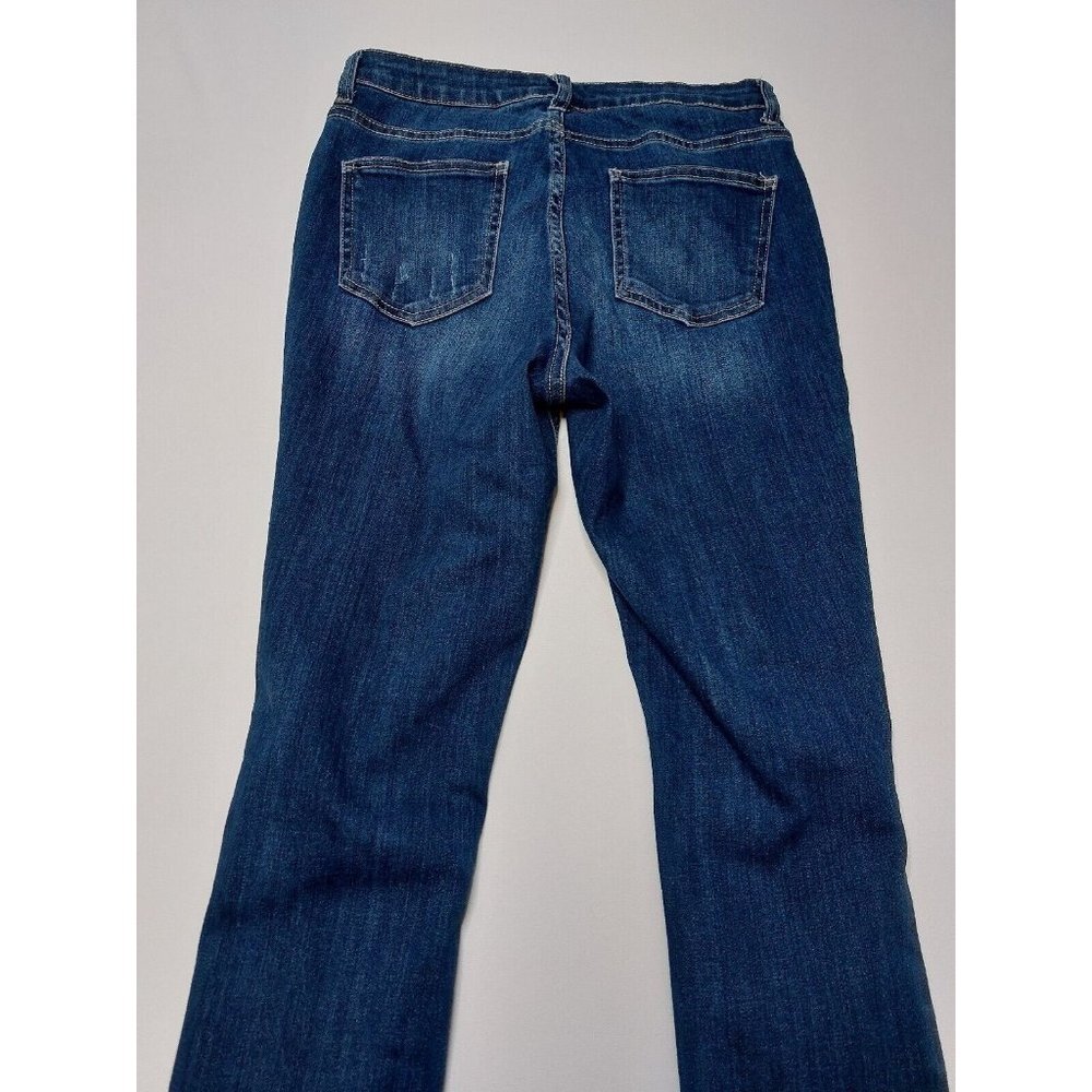 Jelly Jeans Womens Juniors Size 9 Dark Blue Distressed Denim Jeans Raw Hem - Picture 16 of 16